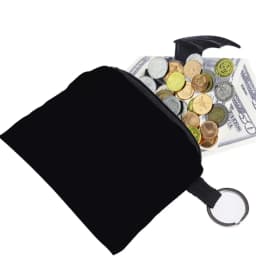 Women's Wallet Coin Purse Small Object Bag Key Ring Buckle Organizers Bags Black Canvas Pink Letter Pattern Print Series