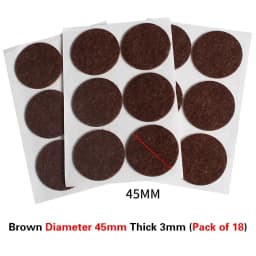 Round Square Felt Chair Leg Pads 2mm Floor Scratch Protector Mat Mute Non-slip Self Adhesive Diy Furniture Accessories