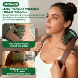 foreverlily Shoulder Neck Massager 4D Bionic Kneading Massage Shawl Neck Back Waist Leg Body Muscles Massage 3 Mode