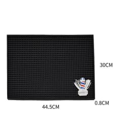 Barber Station Mat Cushion Non-slip Black Pad Hairdress Organizer for Clippers Scissors Trimmers Brushes Storage Tool