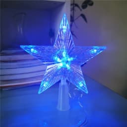 220V EU Plug Christmas Tree Top Star Fairy String Lights LED Christmas Star Garland Light for Wedding Party Garden Holiday Decor