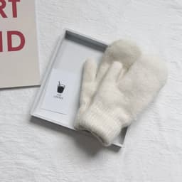 Winter Plush Wam Gloves Thicken Soft Fluffy All Fingers Gloves Cute Windproof Warmer Mittens Women Solid Color Keep Warm Mittens