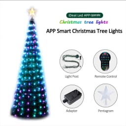 Smart Christmas Tree Lights Christmas Fairy Light APP Control Music Sync Multicolor for Indoor Outdoor Christmas Tree Decoration