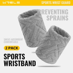 WRELS Sweatbands Wristbands Absorbent Breathable Quick Dry Elastic Soft Tennis Basketball Gym Fitness Training Sports Wrist Band