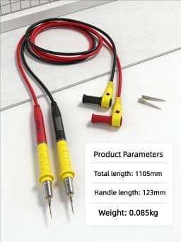 Silicone Multimeter Probe Test Leads Universal Needle Tip Multi Meter Tester Lead Probe Wire Pen Cable Anti Freezing Scalding