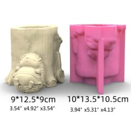 3D Animal Flowerpot Pen Holder UV Crystal Epoxy Mold Elephant Cement Plaster Clay Resin Silicone Mould DIY Crafts Casting Mold