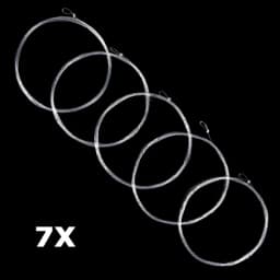 Goture 5pcs Tapered Leader Fly Fishing Line 9FT/2.74M 0X/1X/2X/3X/4X/5X/6X/7X Fly Line Leader With Loop Clear Nylon Line