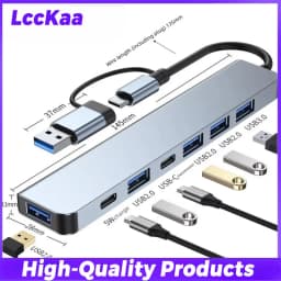 USB C Hub 7/8 in 1 4K HDMI Adapter Splitter with RJ45 USB3.0 2.0 SD/TF Card Reader PD Fast Charge for PC MacBook Notebook Laptop