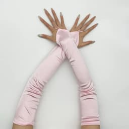 Women Satin Hook Finger Long Fingerless Gloves Bride's Wedding Dress Performance Party Retro Style Opera Etiquette Accessories