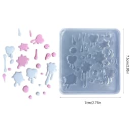 Resin Shaker Mold Flowers Small Flexible Pendant for Keychain Hollow Silicone Mold Epoxy Jewelry Making Pendant Quicksand Mould