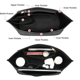 Bag Organizer Handbag Liner Bag Felt Insert Bag Makeup Travel Portable Insert Purse Organizer Large Size Tote Bag Internal Bag