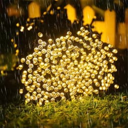 20-200 LEDs Eid Mubarak Solar Fairy Lights 8 Modes LED String Lights Outdoor for Garden Party Decoration Ambient Lighting
