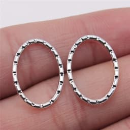 40pcs Round Circle Charms For Jewelry Making Tibetan Bronze Silver Color Pendants Antique Jewelry Making DIY Handmade Craft