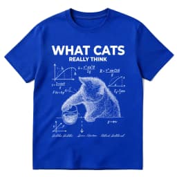 Funny What Cat Really Think T-shirt Physics Quantum Mechanics Print T-shirts Cotton Casual Oversized Short Sleeve T Shirts Tops