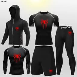MMA Boxing Sets Kid's Compression Jerseys Boy's Running Jogging Workout Bjj Rashguard Jiu Jitsu Kickboxing Gym Fitness Clothing