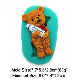 Cute Mini Bear Silicone Mold Fondant Cupcake Chocolate Biscuit Sugarcraft Kitchen Baking Cake Decorating Tools DIY Epoxy Mould