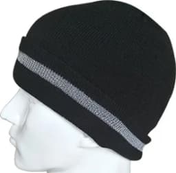 High Visibility Safety Beanie Reflective Knit Ribbed Hats Warm Winter Bonnets for Night Running Hiking Cycling