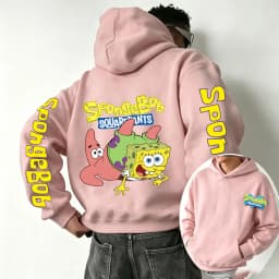 Patrick Star and SpongeBob SquarePants Cartoon Anime 2026 Spring and Autumn Men's and Women's Fashion Sports Hoodies