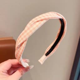 1PC Assorted Color Plaid Headbands, Twisted Pattern, Cute Hair Accessories for Women, Trendy Daily & Party Hair Decor