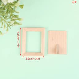 1Pc 1/12 Dollhouse Miniature Wood Photo Frame Simulation Furniture Model Accessories Doll House Decoration