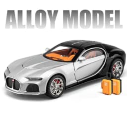 1:24 Bugatti Atlantic Alloy Sports Car Model Diecasts Metal Toy Vehicles Car Model Simulation Sound Light Collection Kids Gifts