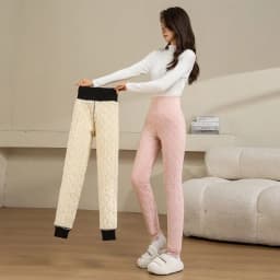 Solid Color Extra Thick Warm Leggings for Women High Waist Slim Thermal Pants Woman Autumn Winter Faux Lamb Fleece Lining Pants