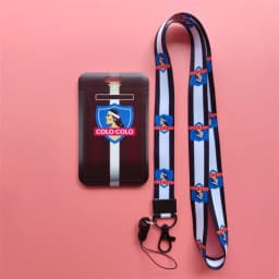 Chile Football Style ID Card Holder Neck Strap Students Credit Card Case Lanyard Child Visit Door Identity Badge Holder Keychain