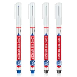 4Pcs/Set 20mm Deep Hole Long Nib Head Markers For Metal Perforating Pen Waterproof Bathroom Woodworking Decoration Multi-Purpose