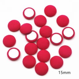 50pcs 12mm/15mm Mix Colors Fabric Covered Round Buttons Home Garden Flatback Cabochon Crafts Scrapbooking DIY