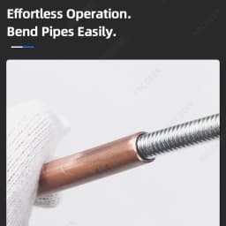 2.5M Internal Copper Pipe Bending Spring for Air Condition Steel Manual Pipeline Spring Tube Bending Tool 3/4/5/6 Points 9-19mm