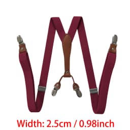 Heavy Duty Big Size Work Suspenders for Men 5cm/2 Inch Wide X Back with 4 Strong Clips Adjustable Elastic Trouser Braces Straps