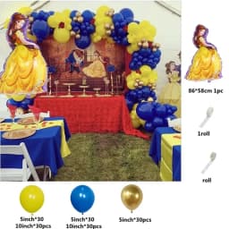 153pcs Princess Theme Foil Balloons Garland Arch Kit Birthday Theme Party Decoration Baby Shower Kids Toys Air Globos Supplies