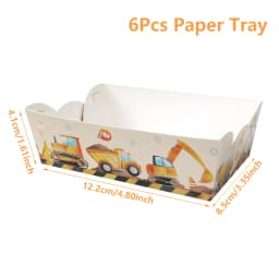 Construction Party Disposable Tableware Birthday Decoration Boy Baby Shower Excavator Truck Tractor Construction Birthday Decor