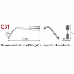 For EMS Dental Scaler Tips SB1 SB2 SB5 SBR SBL G30 G31 G32 G33 Microdont for Woodpecker Ultrasonic Scaling Tips Cavity Preparati