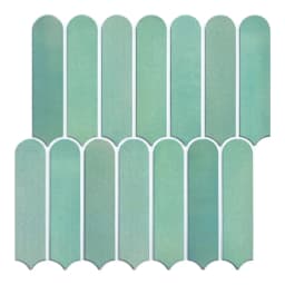 1/10pcs 3D Fish Scale Tile Sticker, Self-adhesive 3D Green Tile Backsplash for Kitchen Bathroom, Water Mold Resistant, 30x30cm