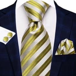 Hi-Tie Navy Blue Striped Silk Wedding Tie For Men Fashion Design Gift Men Necktie Hanky Cufflink Set Business Party Dropshiping