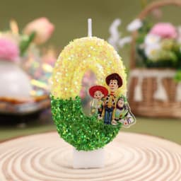 Hot Cute Cartoon T-O-Y Story Digital Candle Numbers 0-9 Kids Birthday Cake Decoration Cartoon Party Supplies Accessory