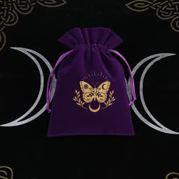 1Pcs 13x18cm Tarot Storage Velvet Bag Drawstring Pocket Board Game Card Embroidery Package Witchcraft Supplies for Altar Tarot