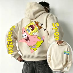 SpongeBob SquarePants and Patrick Star Cartoon Anime 2026 Spring and Autumn Men's and Women's Fashion Sports Hoodies