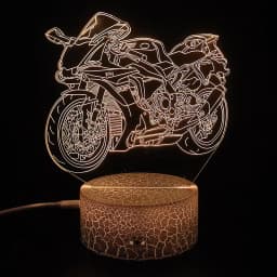 3D Lamp Motorcycle Mountain Bike Led Night Light Usb Cable Battery Colorful Nightlight Bedroom Decor Birthday Gift for Boys Man