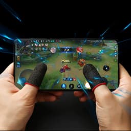 24Pcs Mobile Phone Finger Cuff Fibroid Mobile Game Touch Screen Fiber Breathable And Sweat Resistant Walking Game Finger Cuff