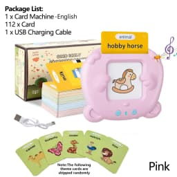 Talking Flash Cards for Toddlers Montessori Early Educational Learning Machine Flashcards Speech Therapy Toys for Kids Boy Girls