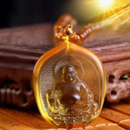Handmade Necklace Nepal Buddhist Mala Stone Beads Buddha Statue Pendant Necklace Statement Buddha Lucky Amulet Pendant Necklace