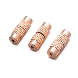 20pcs 12x4mm Brass Screw Clasps Barrel Clasps Cord End Caps Jewelry End Tips Connectors for Bracelet Necklace Making Accessories