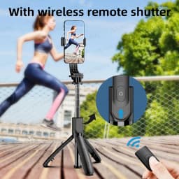 Selfie Stick Tripod for Cell Phone, Mobile Stand Monopod with Wireless Remote for iPhone Samsung Huawei Xiaomi Smartphone