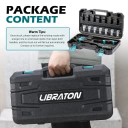 Libraton 16" Rivet Nut Tool Set Hand Rivet Nut Gun with 68PCS Rivet Nuts 7PCS Metric Interchangeable Mandrels For Home Repair