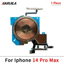 Wireless Charging NFC Chip Coil With Sticker & Power Button & Volume Button Flex Cable For iPhone 15 14 Plus 13 Mini 12 Pro Max