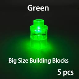 5Pcs Big Size Round LED Light Brick Luminous Lamp Accessories Flash Building Block Xmas Toy Lights Compatible With Leduo Brand