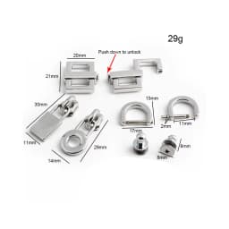 1-5 sets 2 colors 36*28mm gold chrome durable rectangle a set of lock for woman handbag with eyelets key lock purse accessories