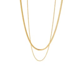 Vintage Punk Double Layer Snake Chain On The Neck Choker Pendant Necklace For Women Golden Thick Chain Stainless Steel Jewelry